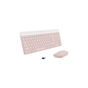 Combo Teclado y Mouse Logitech Inalámbro MK470 Rosa