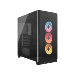Gabinete CORSAIR FRAME 4500X LX-R RGB iCUE LINK Mid Tower de cristal panorámico Negro
