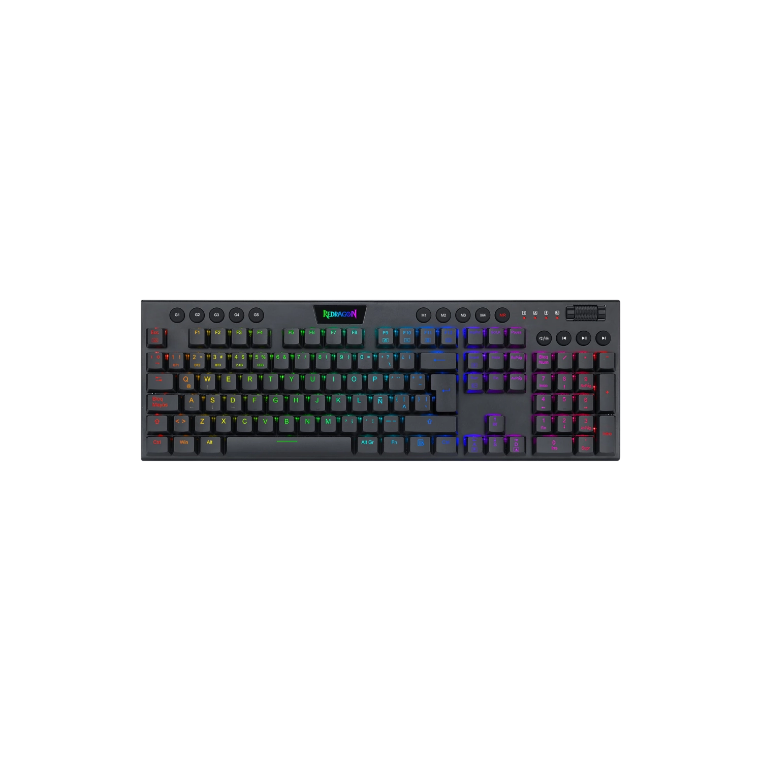 Teclado Redragon Horus RGB K619 Negro - Imagen 2