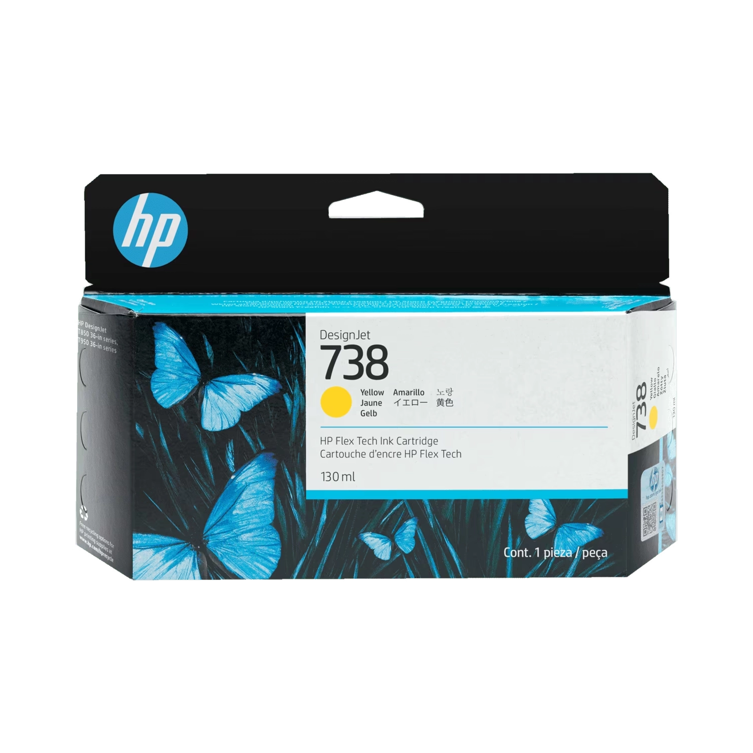 Cartucho de Tinta Plotter HP 738 Amarillo
