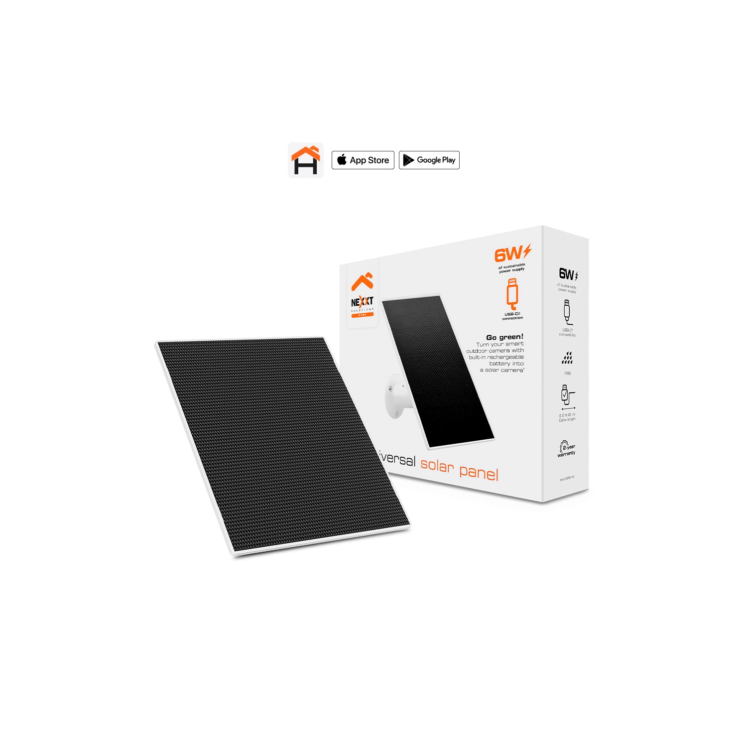 Panel Solar Nexxt Universal 6w para cam int , exte