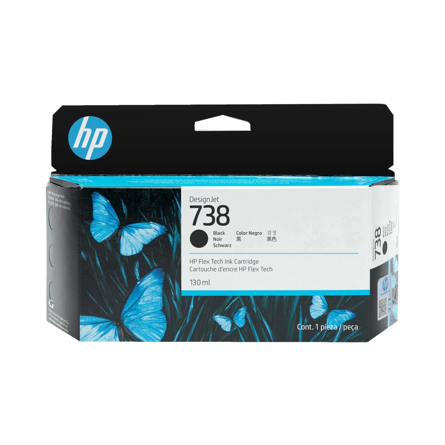 Cartucho de Tinta Plotter HP 738 Negro